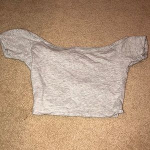 grey crop top